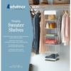 6-Shelf Hanging Organizer Clear Vinyl Sweater Shelves Space Saving Vertical Design Durable Metal Frame Clothing Accessories
