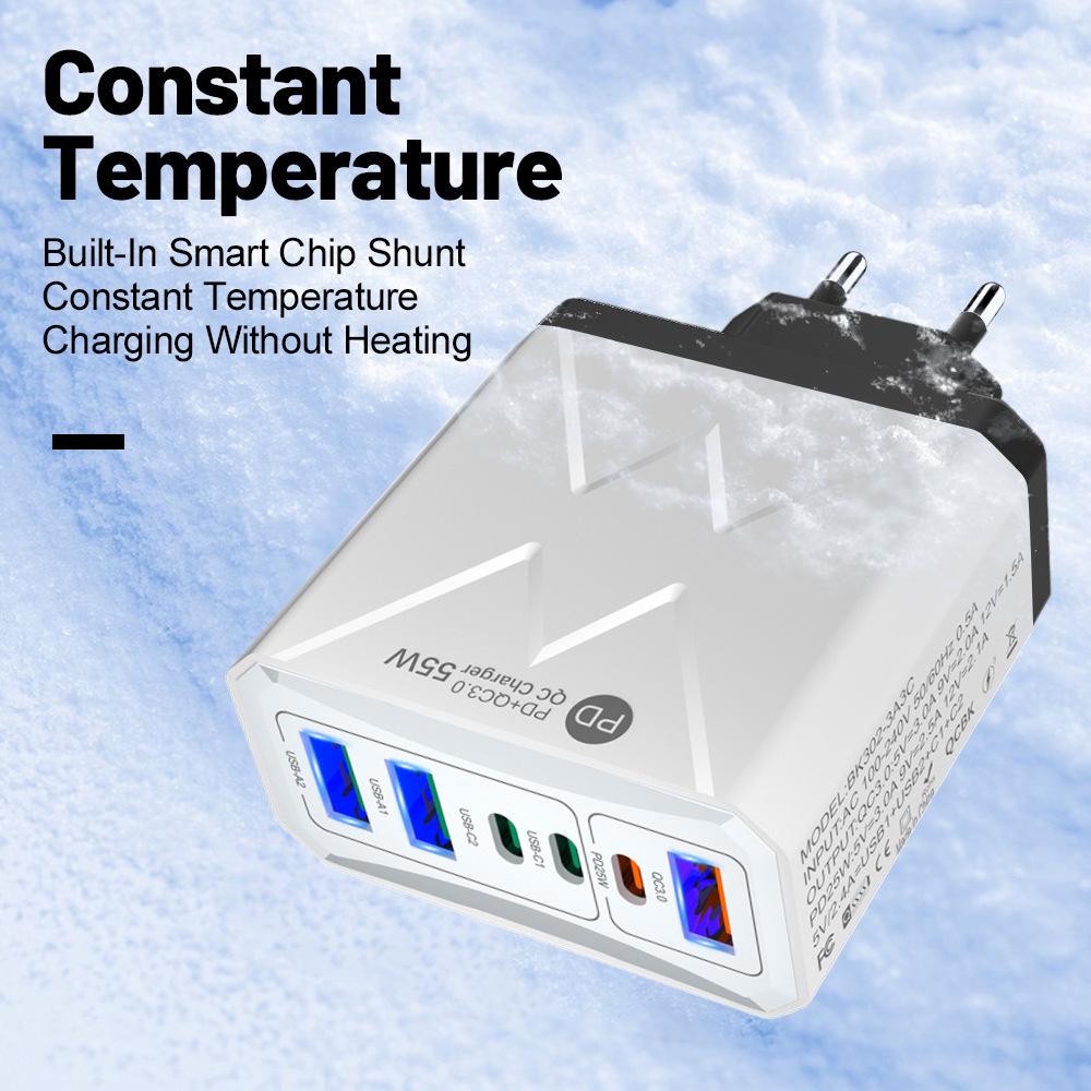 65W PD Charger with QC3.0 for Fast Charging Phone & Tablet - EU Standard