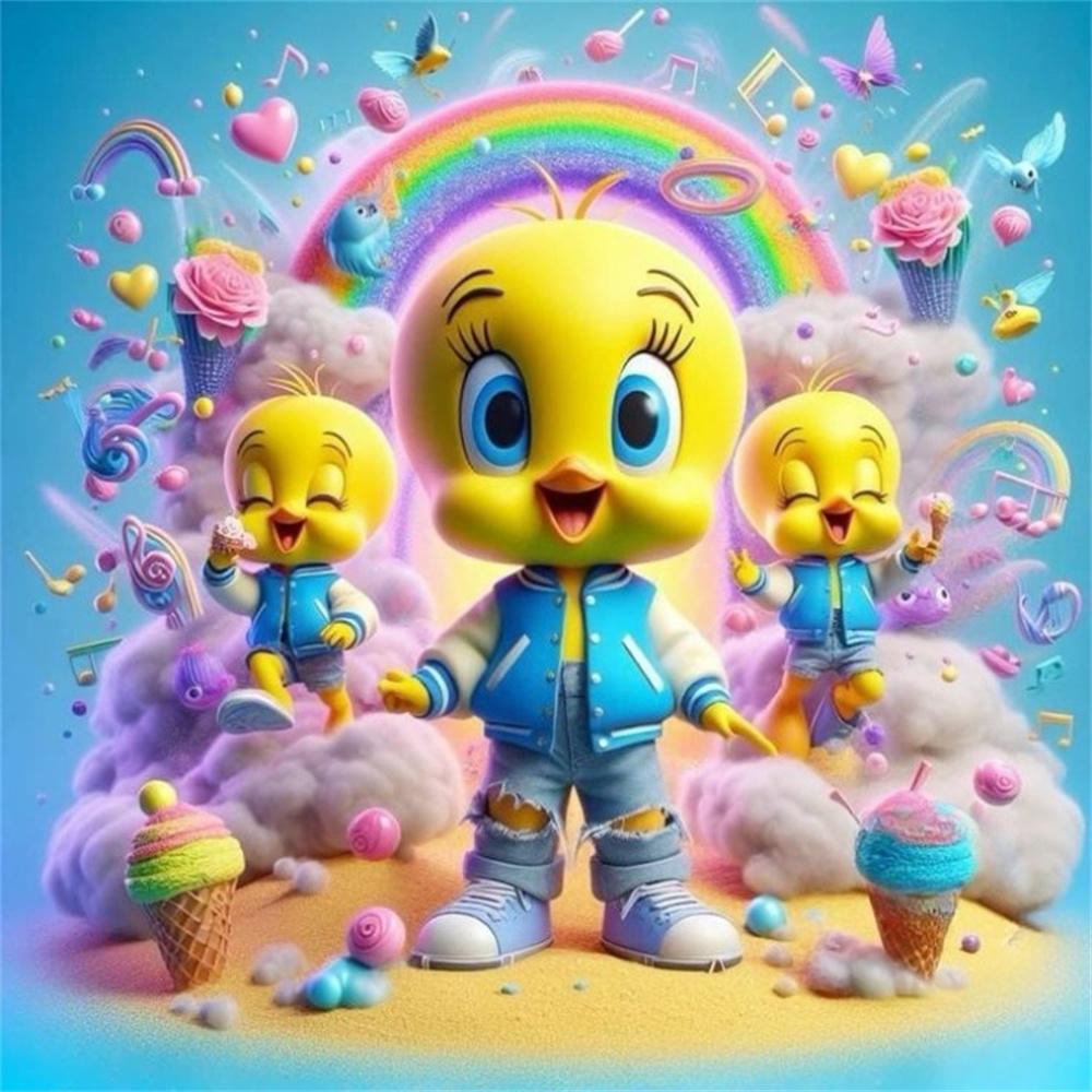Tweety Bird Yellow Canary Looney Tunes Cartoon Diamond Painting DIY Cross Stitch Handmade Art Gift Crafts Home Decor Gift