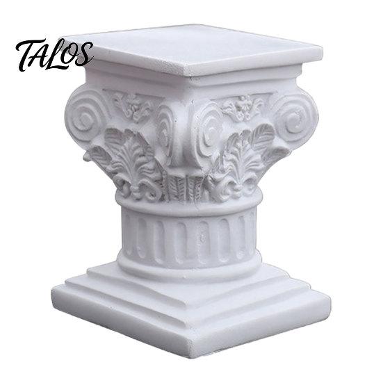 Talos Vintage Roman Column Candle Holder, Greek Resin Statue, Mini Pillar Candlestick Stand for Dinner Wedding Centerpiece