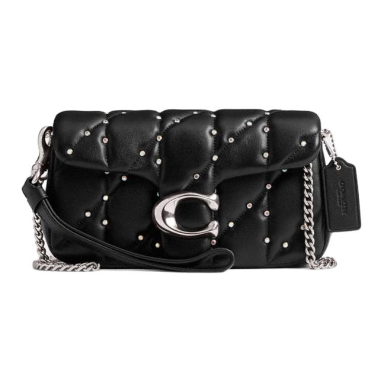 

Coach Tabby 18 Magnetic Closure Leather Shoulder Crossbody Bag Small Women bags Black CZ522-LHBLK Basic Set (Bag+Dust Bag)