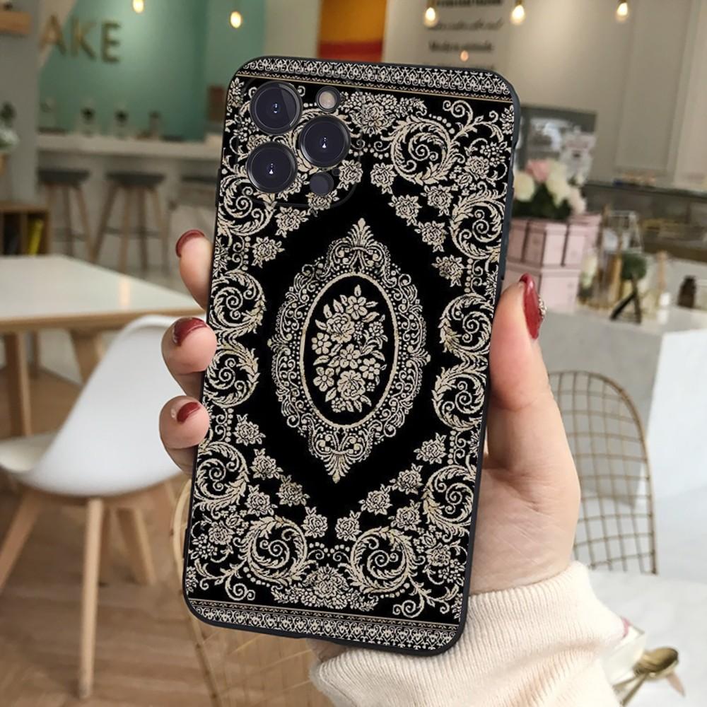 Persian Carpet Floral Pattern Phone Case For iPhone 15 14 11 12 13 Mini Pro XS Max Cover 6 7 8 Plus X XR SE 2020 Funda Shell
