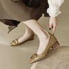 French thick heel single shoes women's spring 2025 new versatile ladyshoes high heel evening shoes women's shoes