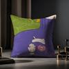 Japanese Hakowasa Warm Illustration Cushion Cover Anti-dustmite Pillowcase Invisible Zipper Silky Short Plush Sofa Cushion Cover