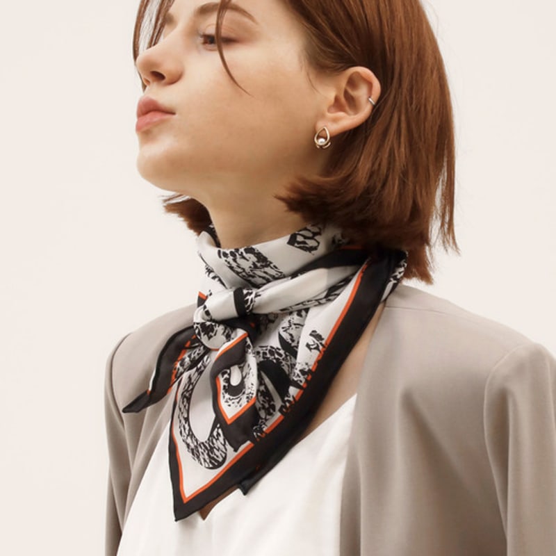 ONSZ Textured Logo Silk Scarf