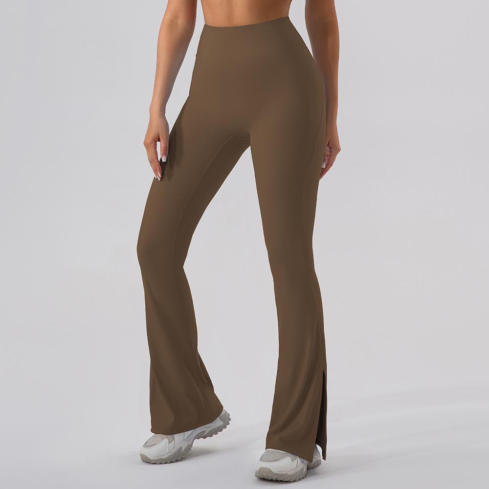

High Waist Yoga Flare Pants: Nude Feel, Hip-Lifting, Wide-Leg Sports & Dance Wear for Women S