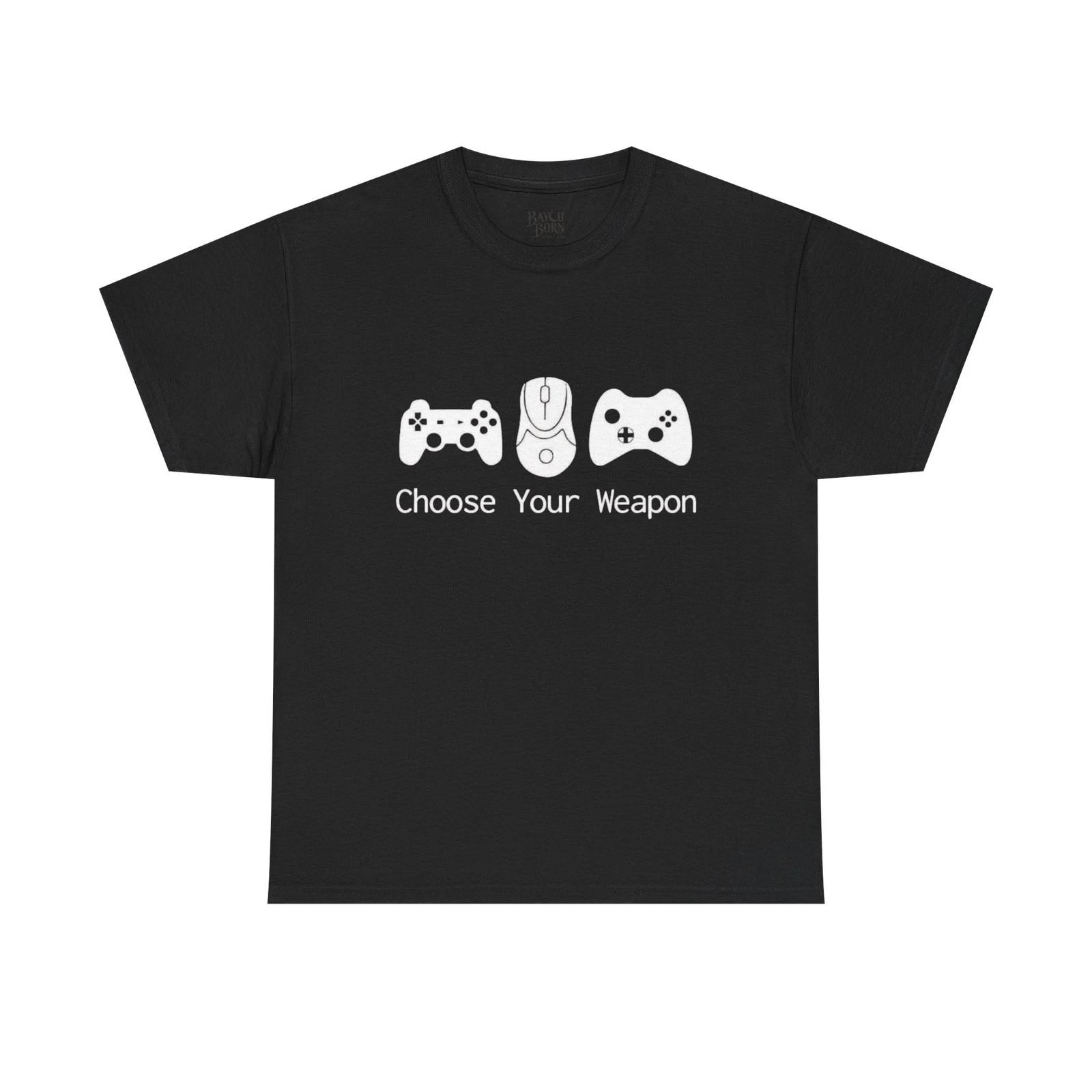 

Choose Your Weapon T-Shirt | Video Game Controllers Gaming Tee 4XL