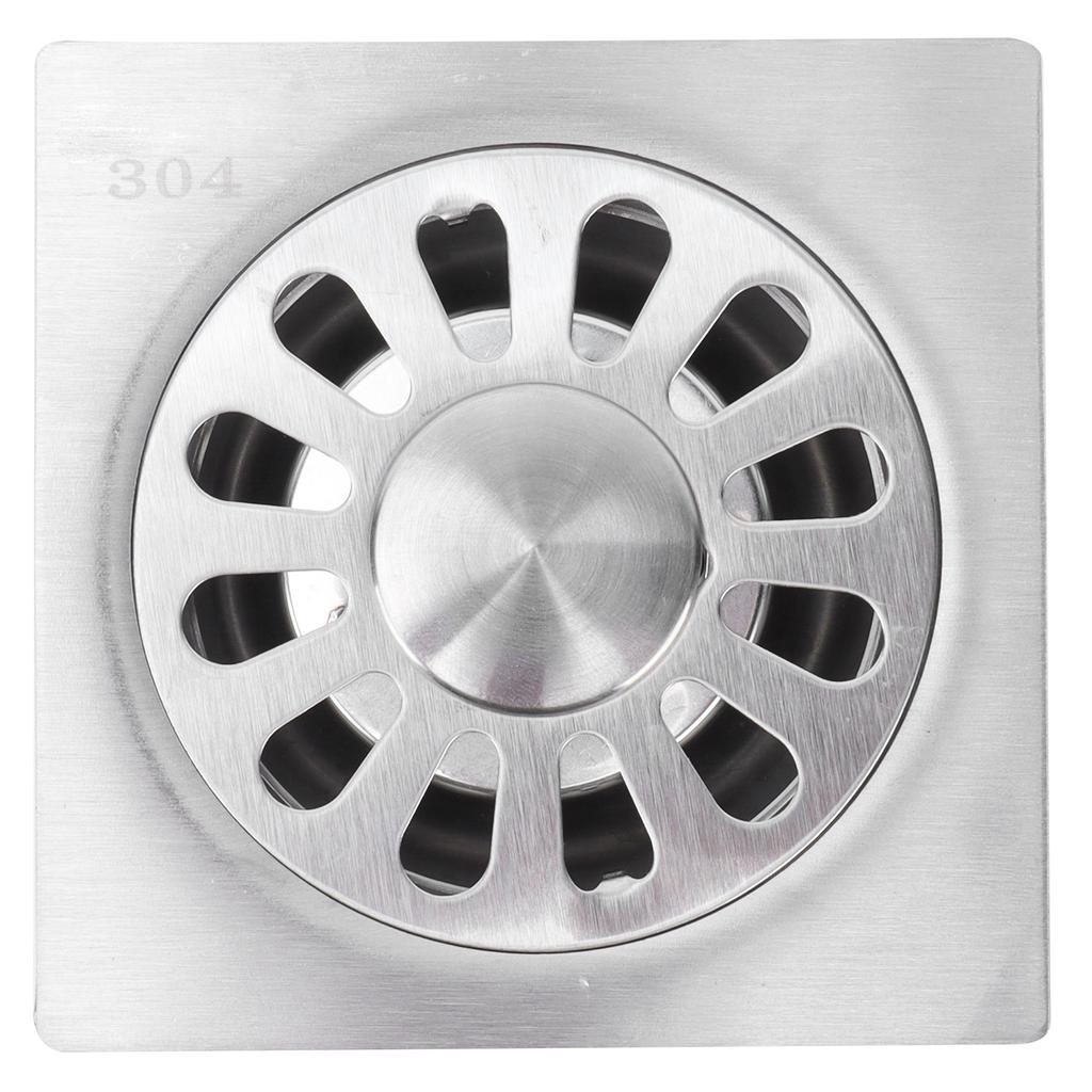 Square Floor Drain Set 304 Stainless Steel Shower Drain For Bathroom Kitchen 10x10cm