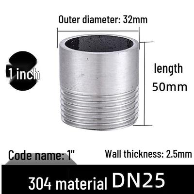 KDSW 304 Stainless Steel Single Male Thread Nipple