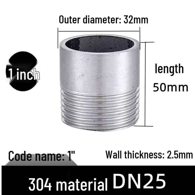 KDSW 304 Stainless Steel Single Male Thread Nipple