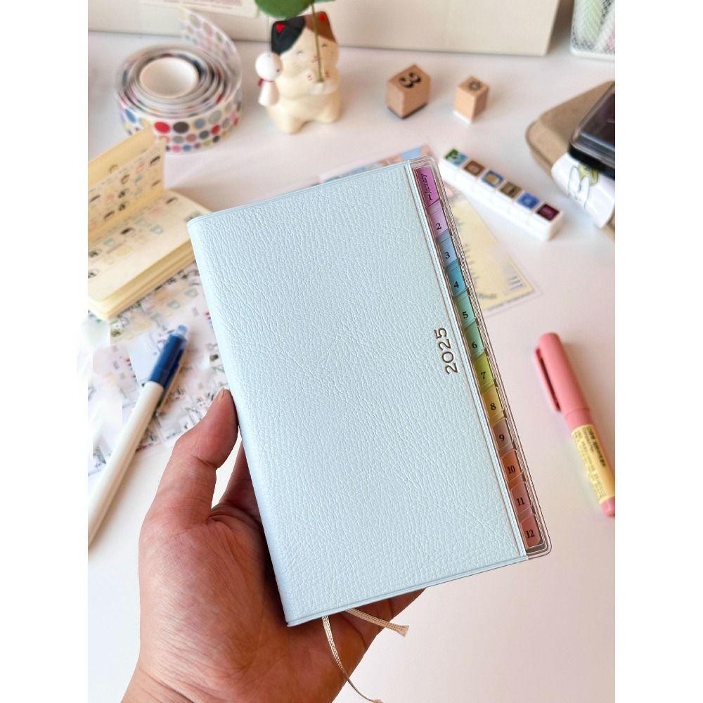 Leather 2025 Schedule Notebook Portable Diary Notebook New Memo  2025 Planner