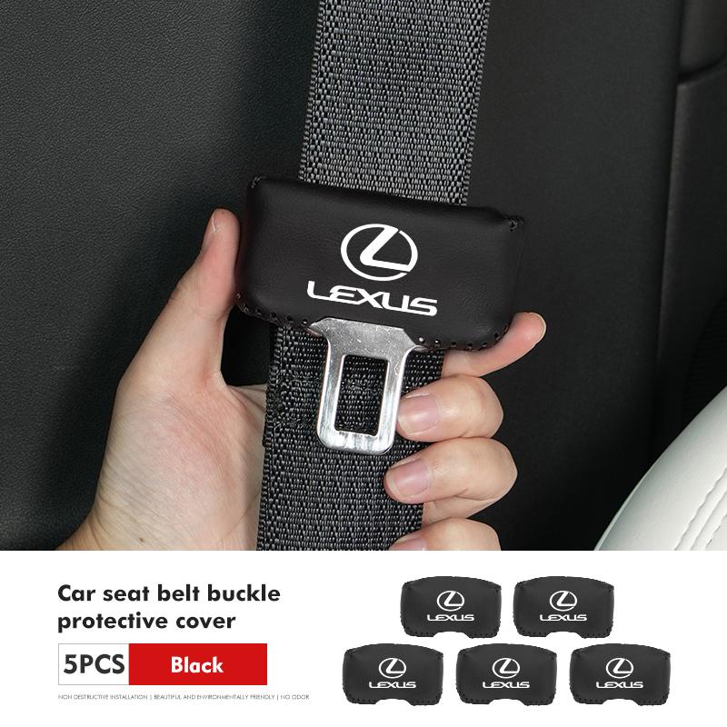 Car Seat Belt Buckle Cover Leather Protector Anti-collision Case For Lexus RX350 IS250 IS200 GS300 LX570 RC350 UX250h ES350