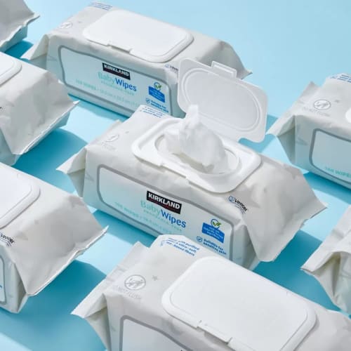 Kirkland Signature Baby Wipes (Infant and Toddler Wipes), Unscented, Large, 100 Wipes (Easy Trial Pack), Pack of 3