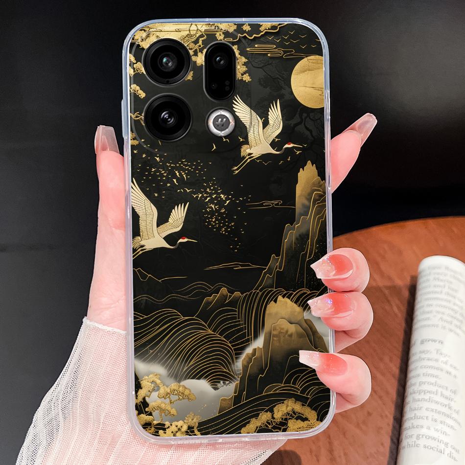 For Oppo Find X9 X8 X7 Pro Phone Case Lovely Fish Patterns Soft TPU Clear Silicone Shell For Oppo Find X7 Ultra Shockproof Funda