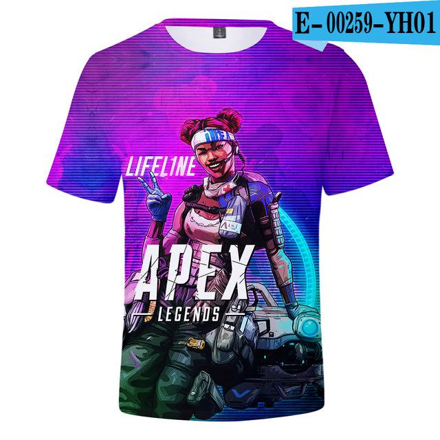 Kids T Shirt 3d Apex Legends Clothing Children Boys Girls Short Sleeve Tshirt Outerwear T -Shirt Children Clothe Tee 