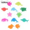 12Pcs/Set Christmas Silicone Marine Animals Wine Glass Marker Drinking Cup Identifier Tag Signs for Party (Mixed Colors)