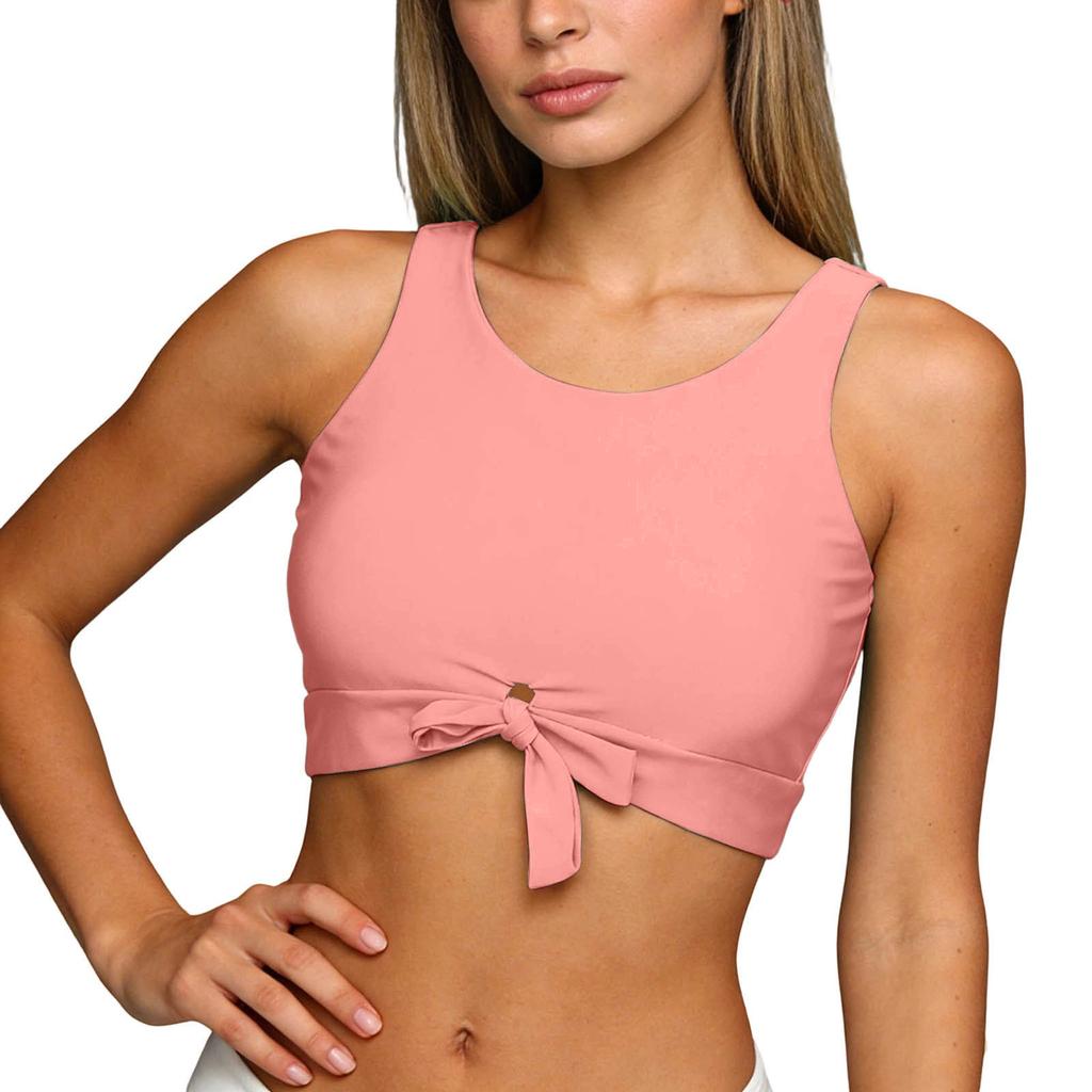 1Pcs Women's full coverage bikini gathering swimsuit top sports bra swimsuit top