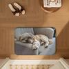 Cute Sleeping Shih Tzu Dog Floor Mat, Pet Lovers Non-Slip Entrance Rug, Washable Indoor Decor Carpet