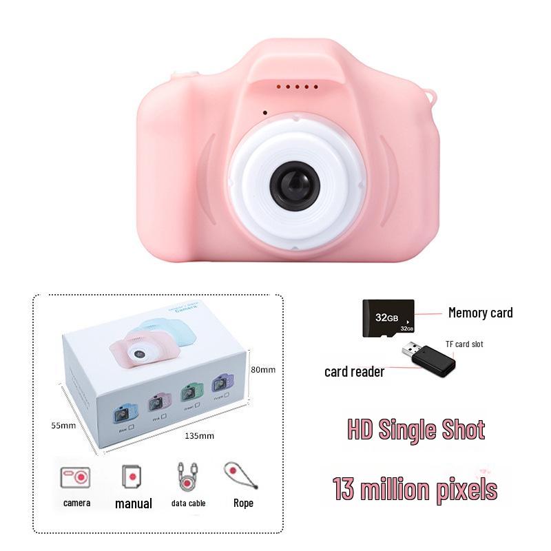 Çocuk HD Dijital Çizgi Film Kamera - Çocuklar İçin Mini Oyuncak Doğum Günü Hediyesi