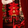 Traditional Palace Lantern Year Of The Horse Lantern Chinese New Year Decoration Fu Character Flocked Fabric Hanging Lantern