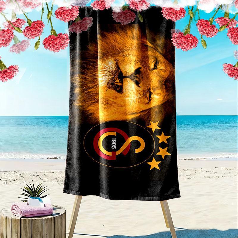 Galatasaray FC Print Beach Towel, Large Soft Quick Dry Towel for Beach Camping Swimming