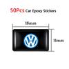 T2710/20/50Pcs 3D Fashion Car-Styling Body Waterproof Epoxy Resin Logo Sticker For Volkswagen GTI Golf Tiguan Passat Magotan Jetta 