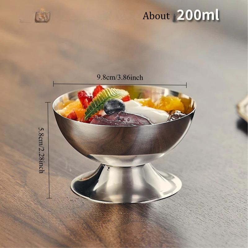 

Чашка для мороженого Нержавеющая сталь Блюдо для закусок Кухня Салат Сорбет Чаша для приготовления Бар Бокалы для вина Пудинг Десертная посуда