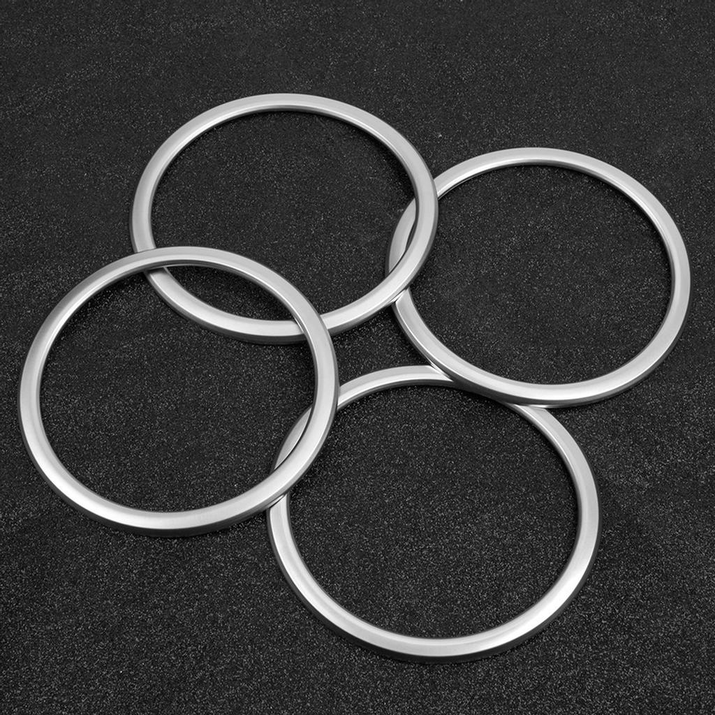 4PCS  ABS Chrome Car Door Speaker Ring Cover Trim for X1 F48 2016 2018