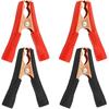 4Pcs 100A Insulated Alligator Clips Electrical Heavy Duty Alligator Clamps, Battery Replacement Cable Metal Spring Loaded Jumper Clips for Car Auto