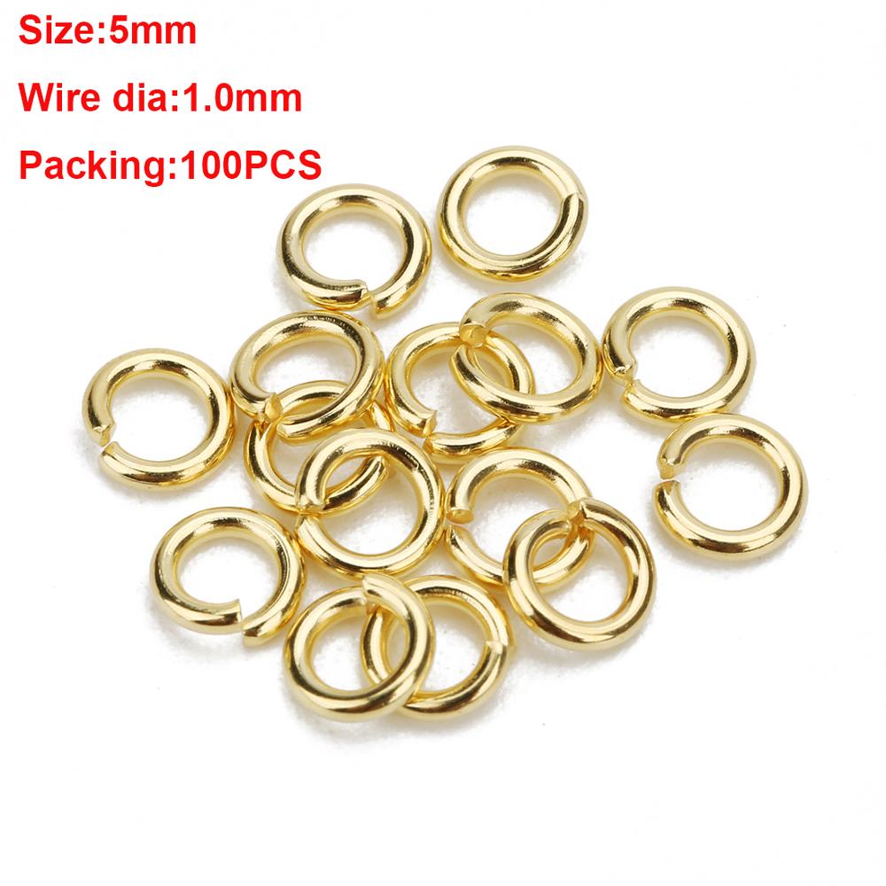 100pcs 3-10mm Stainless Steel Open Jump Rings Split Rings Link Loop For DIY Jewelry Making Findings Connector Wholesale