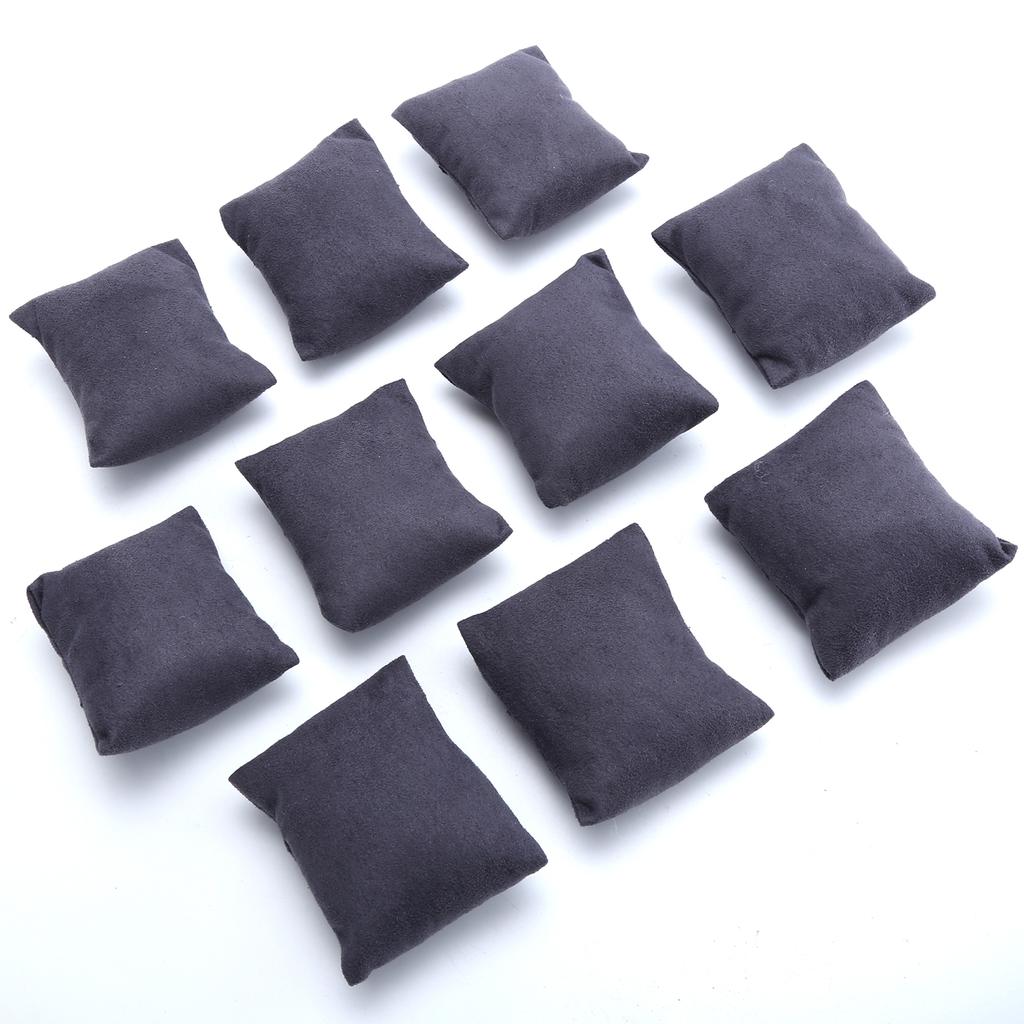 10pcs Watch Display Pillow Bracelet Holder Jewelry Cushion Accessories Gray Blue