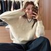 Super Nice White Mohair Autumn and Winter Sweater Women's New Autumn Loose Lazy Style Sweater Top