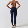Autumn and winter tight yoga clothes, nude quick-drying sports suit, thin fitness clothes three-piece set