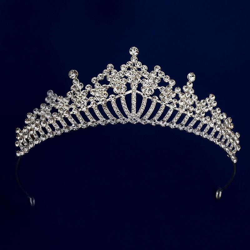 Bridal jewelry wedding tiara princess crown birthday party performance crown flower headband hair accessories tiara