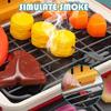 Elektrisch Speelgoed BBQ Grill met Realistische Lichten Mist, Educatief Cadeau Kleurrijk Eten, & Geluiden, Sissend Rol Cha N0g6