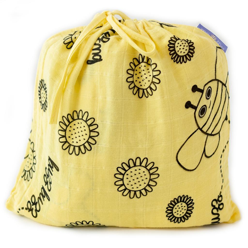 yellow muslin blanket