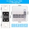 300A MEGA/AMG Fuses, 6 Pcs 300A MEGA/AMG High Current Fuse Bolt Down Auto Fuse Time Delay for Cars, Trucks, Construction Vehicles, Buses, Caravans,