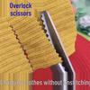 Neue Edelstahl-Spitzen-Overlockschere – Nähfreie Schneiderschere mit Dreieckwellenkante zum Stoffschneiden.