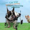 Four-Wheel Dog Wheelchair Rear Leg Support Mobility Aid for Disabled Pets Canine Rehabilitation Walker Adjustable Dog Trainings
