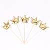 Large Glittery Leather Birthday Cake Topper Set: Heart, Star, Five-Pointed Star, and Crown