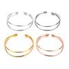 2pcs/Lot Copper Opening Bangle Adjustable Double Layer Simple Bangle for DIY Pandora Bracelets Gifts Jewelry Making Supplies