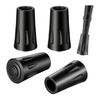 SAMIKO Replacement Plastic Caps for Trekking Poles, Set of 4, Wear-resistant, Cane Tip Protection, Road Protection, Safe Design, General Purpose