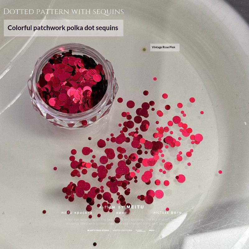 1 Box Round Dot Nail Sequins 1-3Mm Round Nail Glitter Flakes Shiny Nail Art Decoration Supplies For Diy Manicure Salon