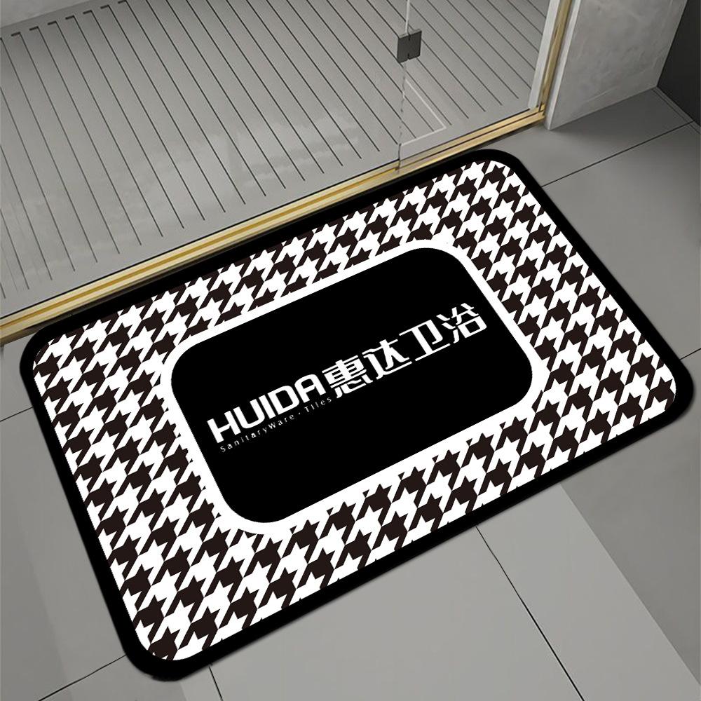 Ceramic Bathroom Gift Floor Mat Doormat Bathroom Absorbent Non-Slip Mat Logo Toilet Carpet Order System