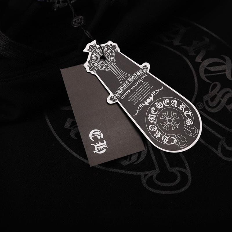 821 CHROME HEARTS 2025 Autumn and Winter New Plus Size Classic Style Logo Hooded Sweatshirt, Suitable for Couples To Wear