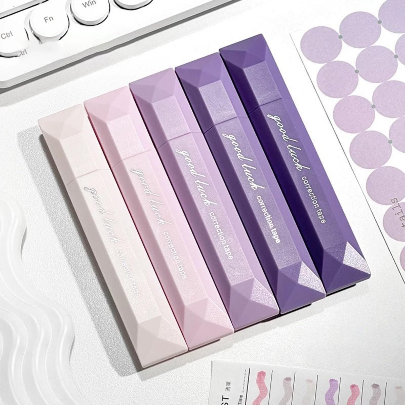 

5 шт. Вращающаяся на 360° двусторонняя клейкая лента в виде ручки с точечным клеем, большой емкости, канцелярские товары, не оставляющий следов клей для скрапбукинга, поделок своими руками, для школы, офиса One Size фиолетовый