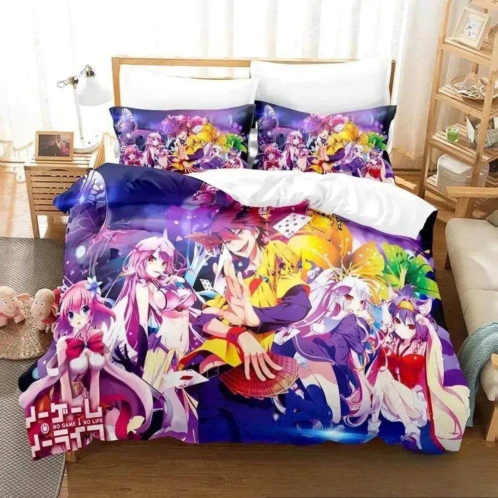 Comforter 3D Print Anime No Game No Life Bedding Set Bedroom Soft Modern S Comefortable Kids