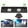 European license plate frame Dual 12Led Night Vision Car Camera System 170° Fisheyes Lens BSD/ADAS Buzzer Alarm Backup Camera