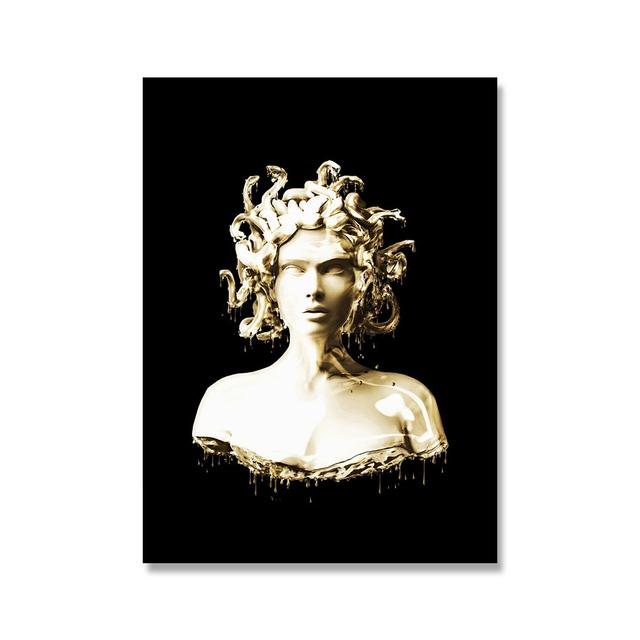 Schwarz-weiße Marmorskulptur, Kunstdrucke, Crying David, Leinwand, klassische Malerei, Wandposter, Bild für Heimdekoration, kein Rahmen