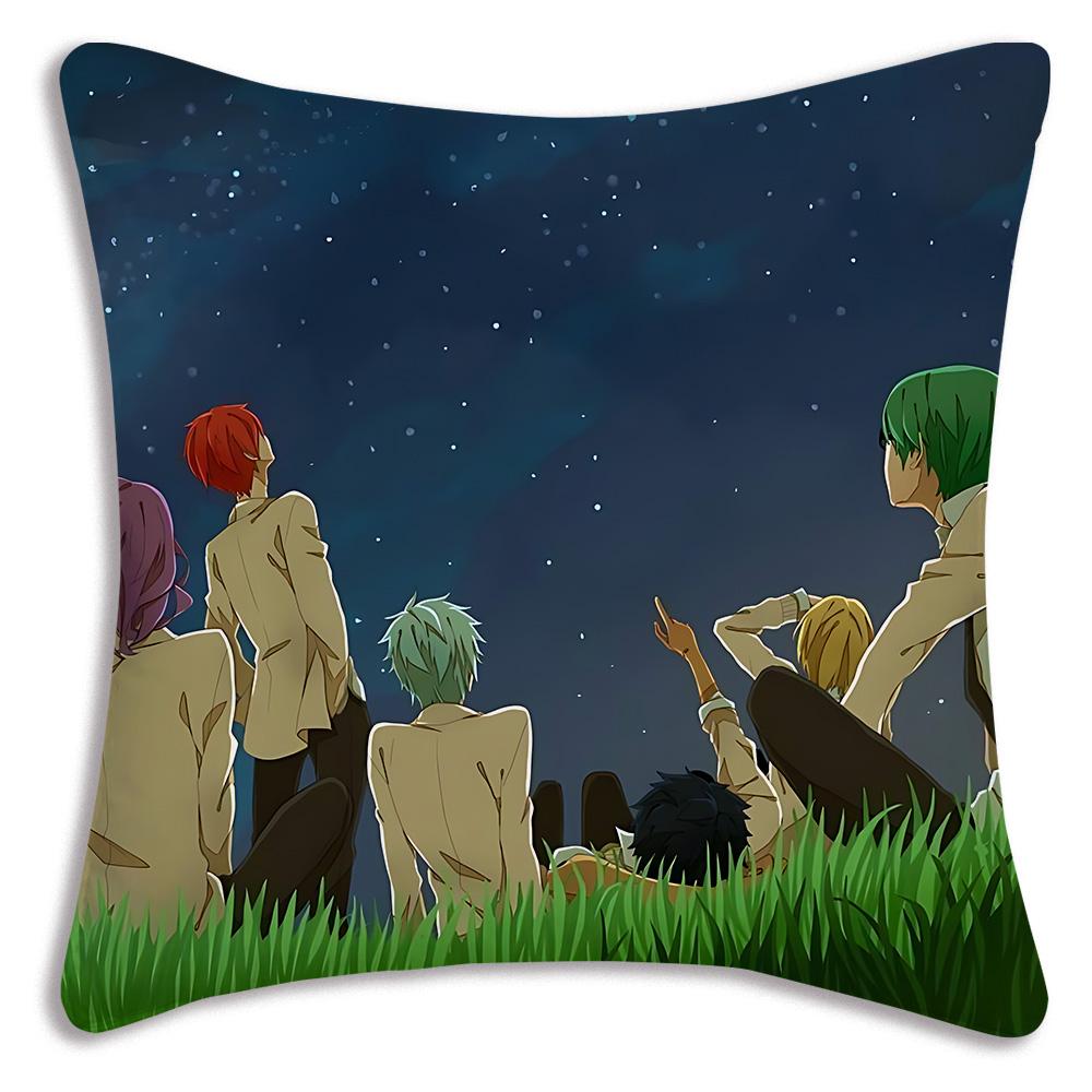 Anime For Kurokos No Baskets Pillow Covers Cartoon Sofa Decorative Home Double-sided Printing Short Plush Cute Cushion Cover